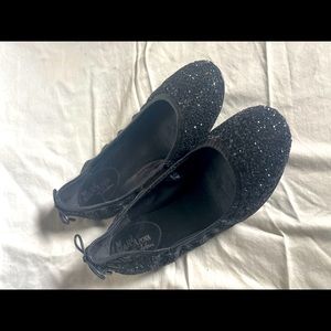 Maria Sharipova by Cole Haan glitter leather ballet flats